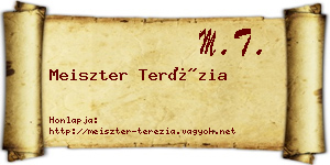 Meiszter Terézia névjegykártya